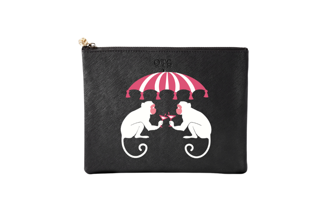 #4 Monkey Black Pouch