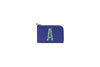 Card Case Navy with Cheetah Initial