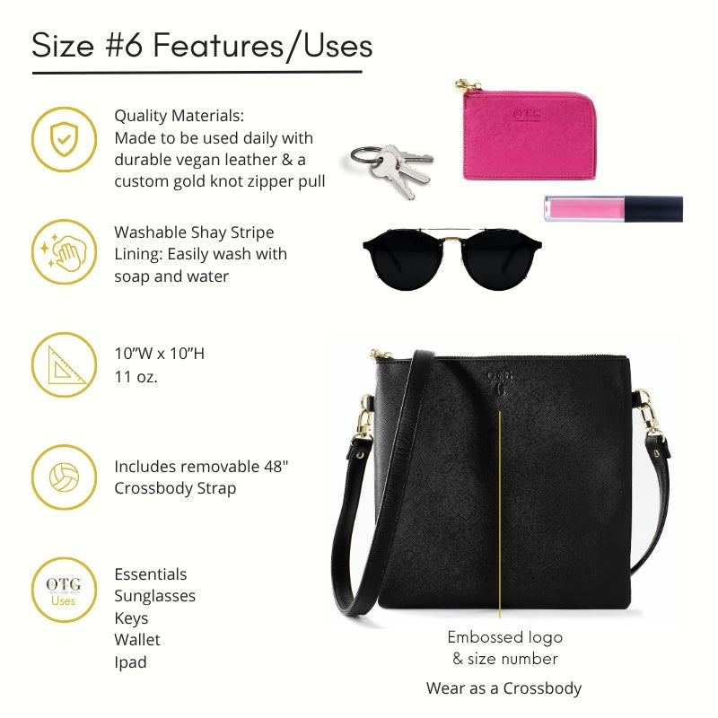 Black OTG247 #6 with features listed on left.