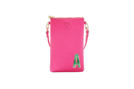 #1 Hot Pink with Leopard Initial