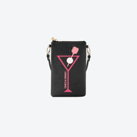 #1 Black Dinks & Drinks Crossbody/Wristlet