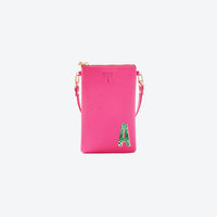 #1 Hot Pink with Leopard Initial