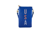 #1 Navy USA Crossbody Wristlet