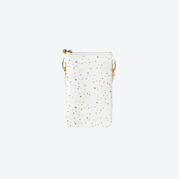 #1 Nicole Dot Gold Crossbody Wristlet, front view