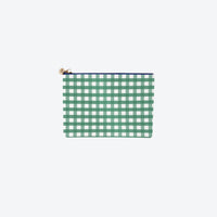 #2 Britt Check Green Pouch