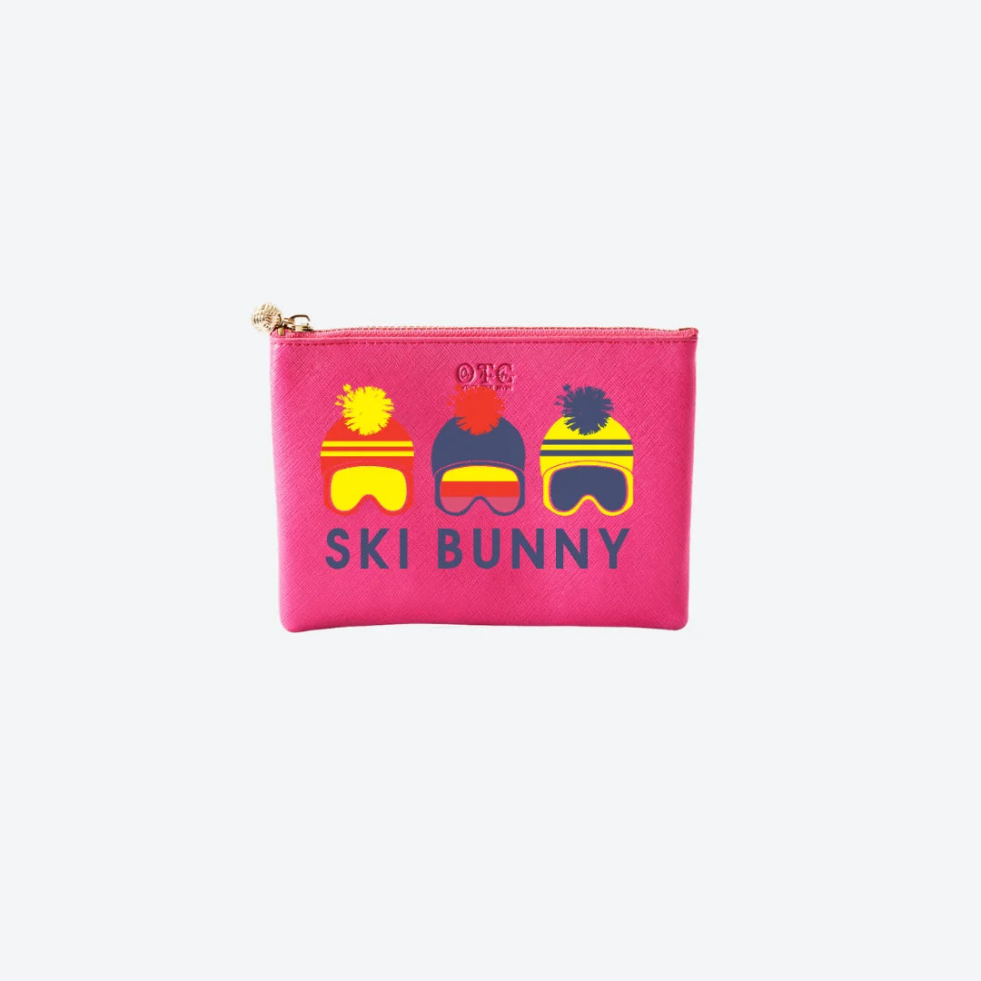 #2 Hot Pink Ski Bunny Pouch