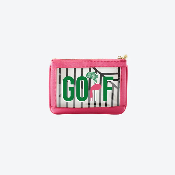 #2 Nudie Hot Pink Golf Pouch, front view