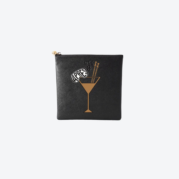 #3 Black Apres Drinks Pouch, front view
