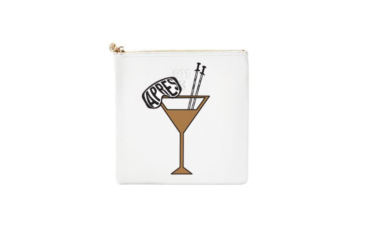 #3 White Apres Drinks Pouch