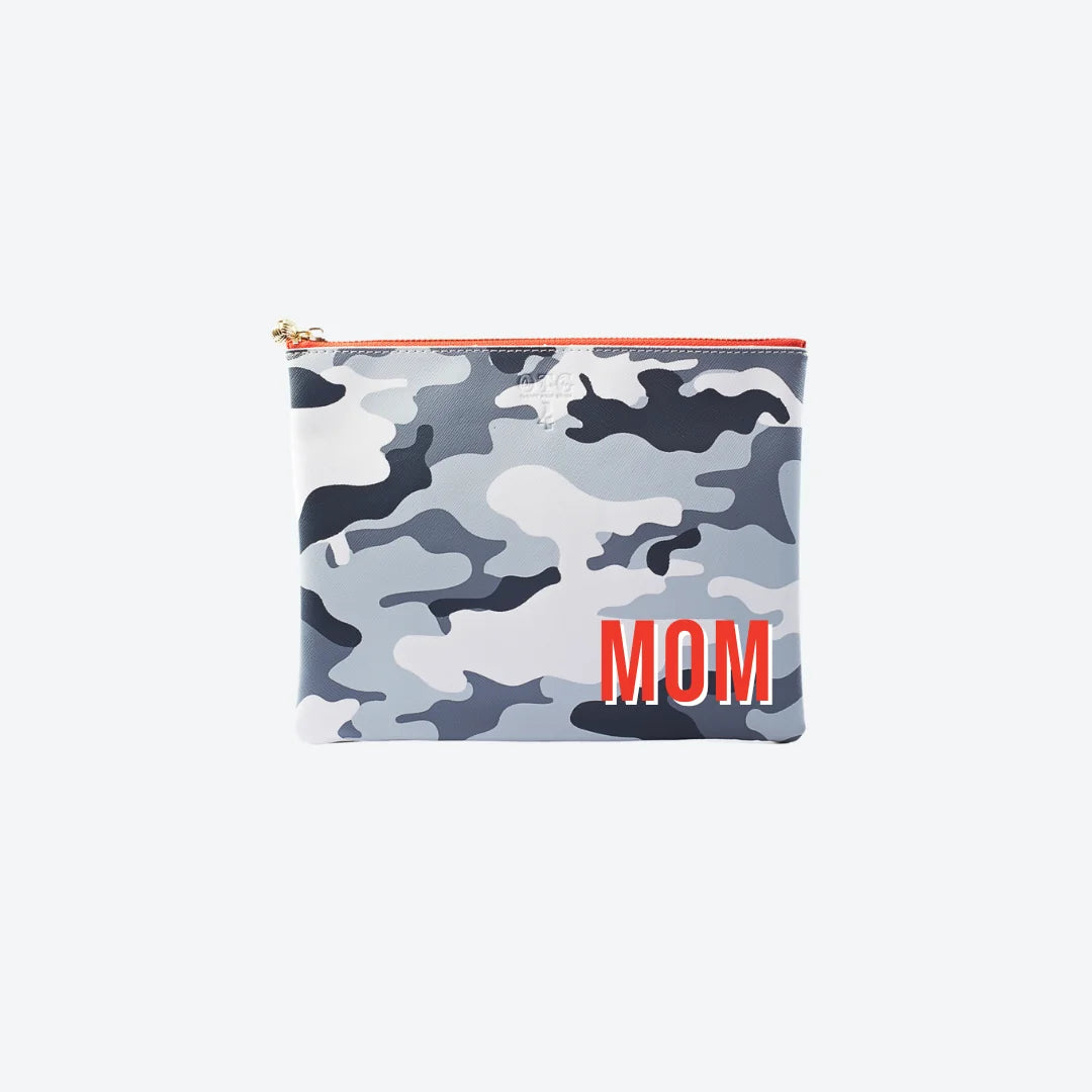 #4 Abby Camo Mom Pouch, front view