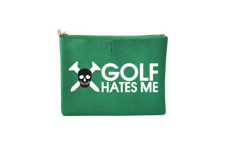 #4 Green Golf Hates Me Pouch