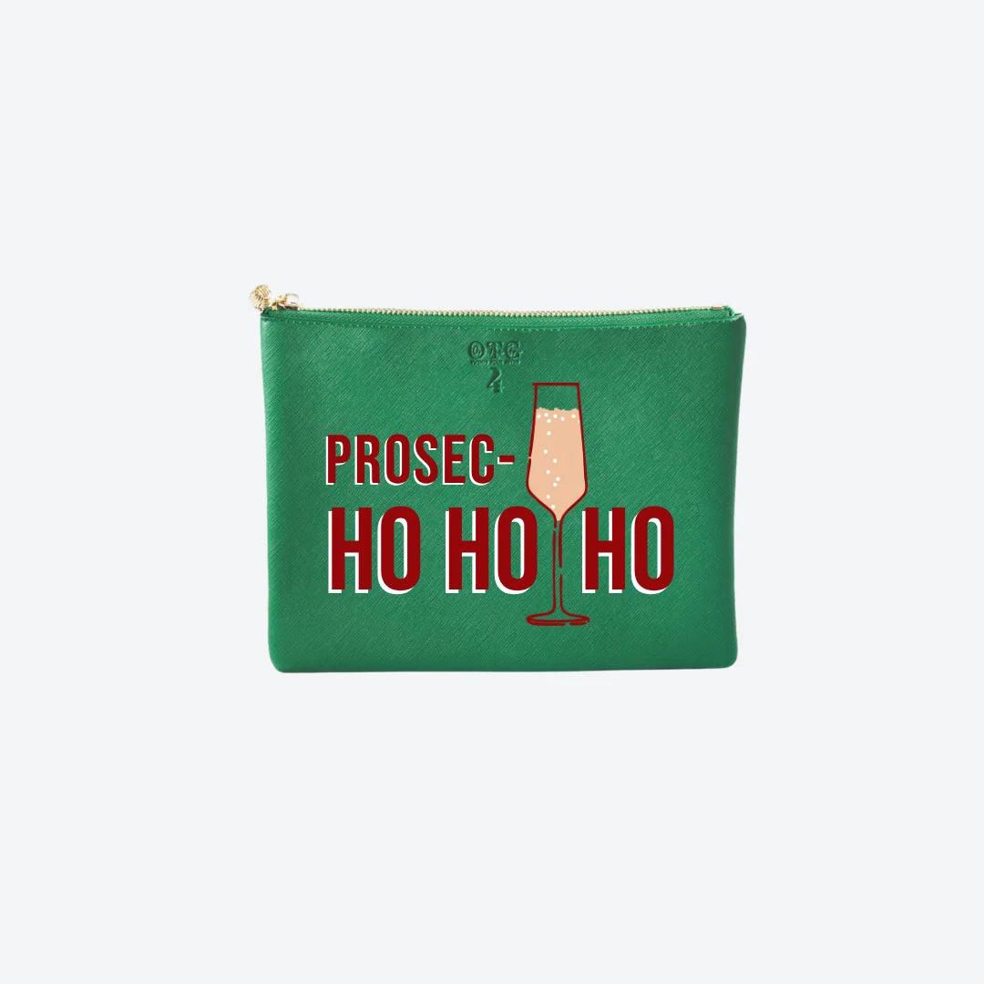 #4 Green HOHOHO Pouch, front view