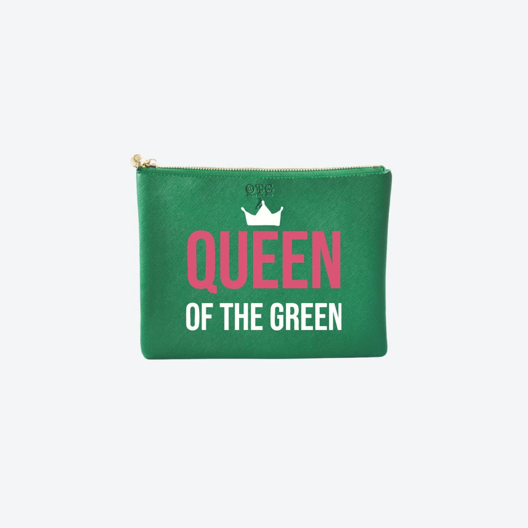 #4 Green Queen Green Pouch, front view