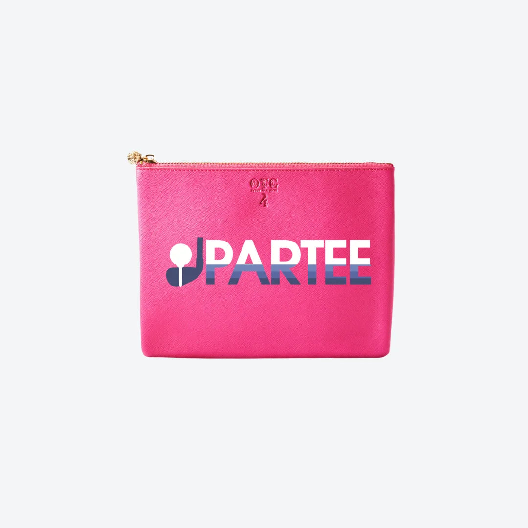 #4 Hot Pink Partee Pouch, front view