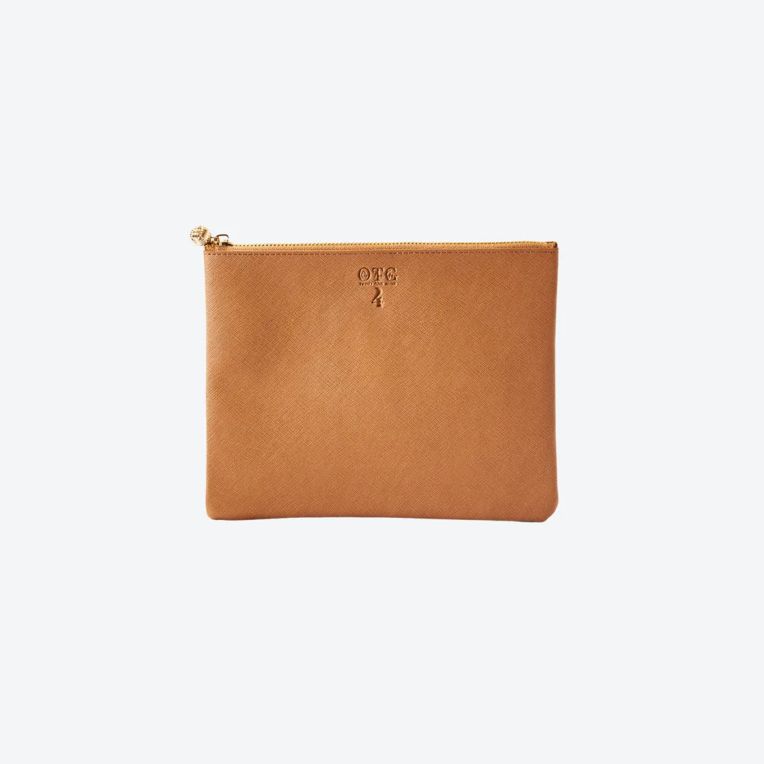 #4 Tan Pouch, front view
