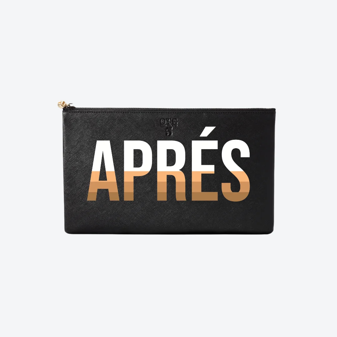 #5 Black Apres Clutch, front view
