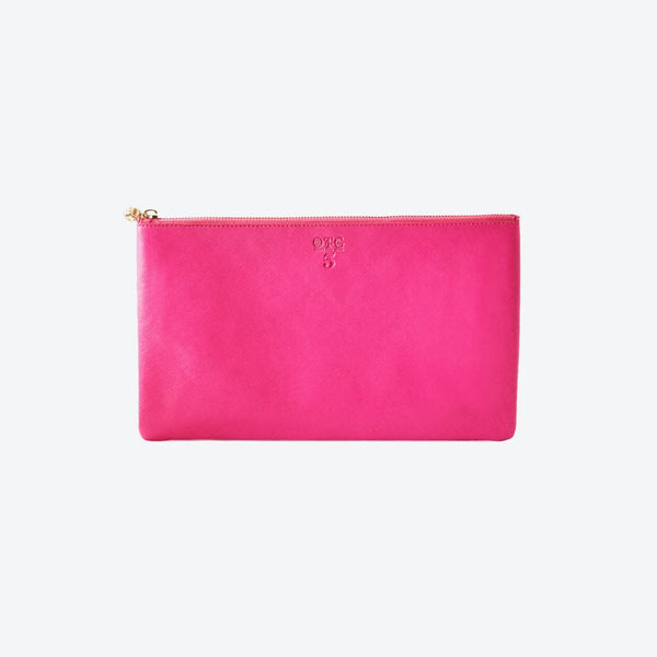 #5 Hot Pink Clutch, front view
