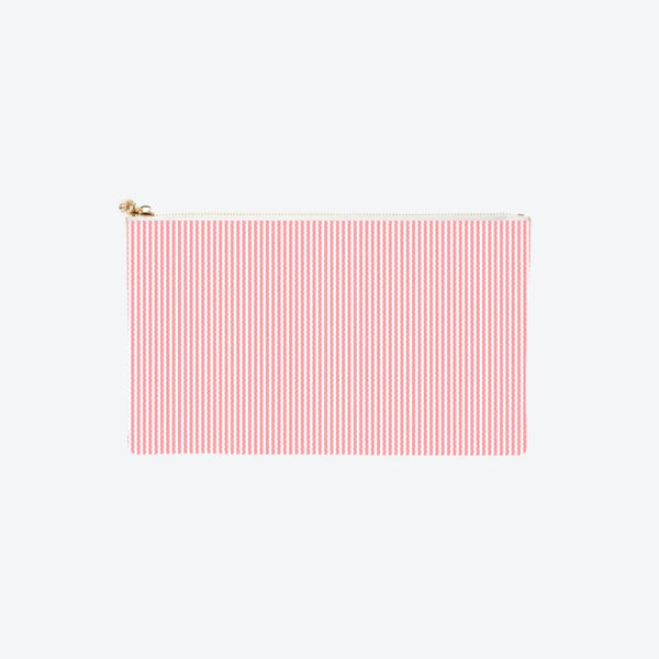 #5 Piper Pinstripe Hot Pink Clutch
