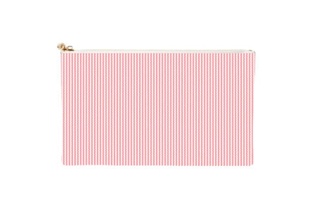 #5 Piper Pinstripe Hot Pink Clutch