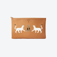 #5 Tan with Cheetah Initial