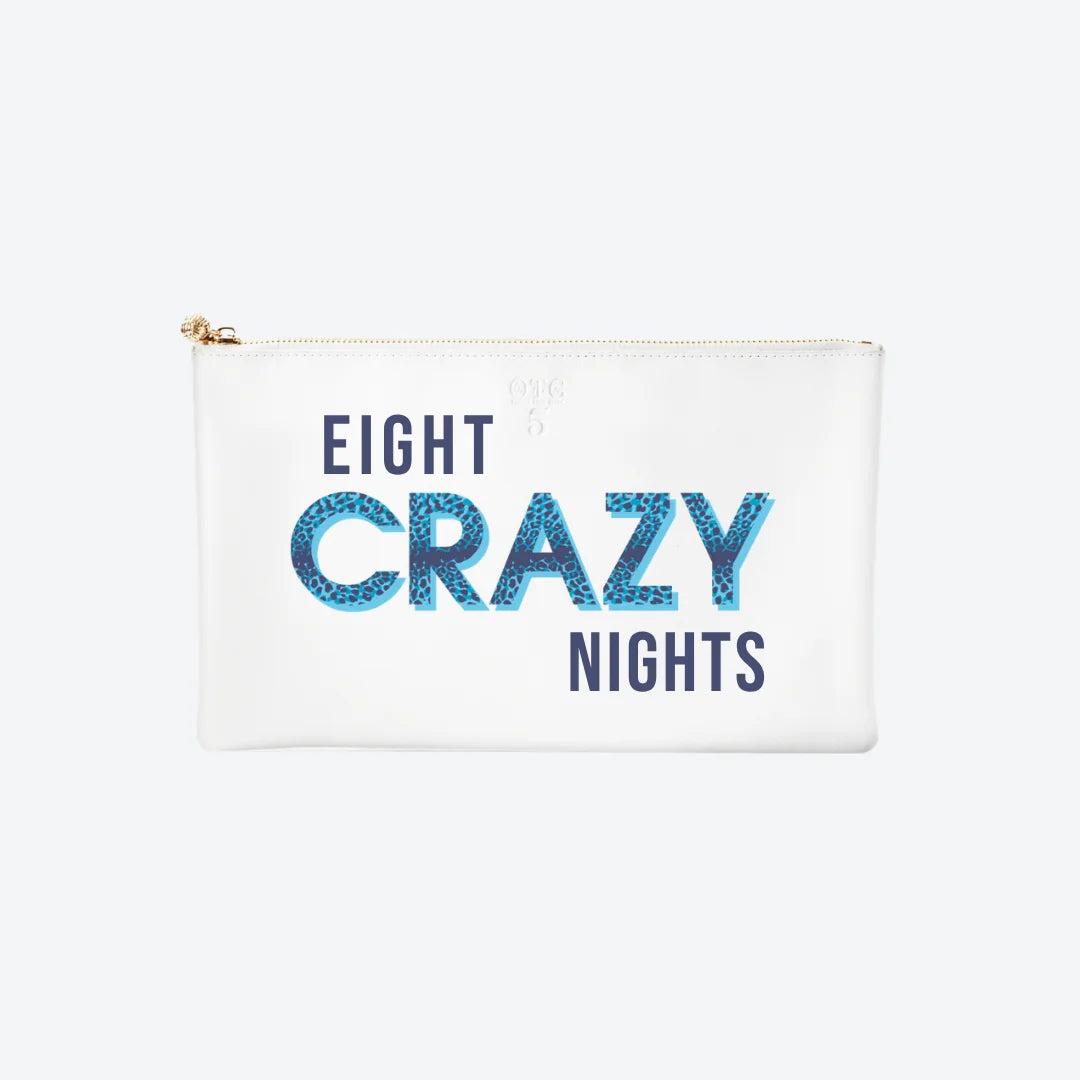 #5 White Eight Nights Clutch, front view