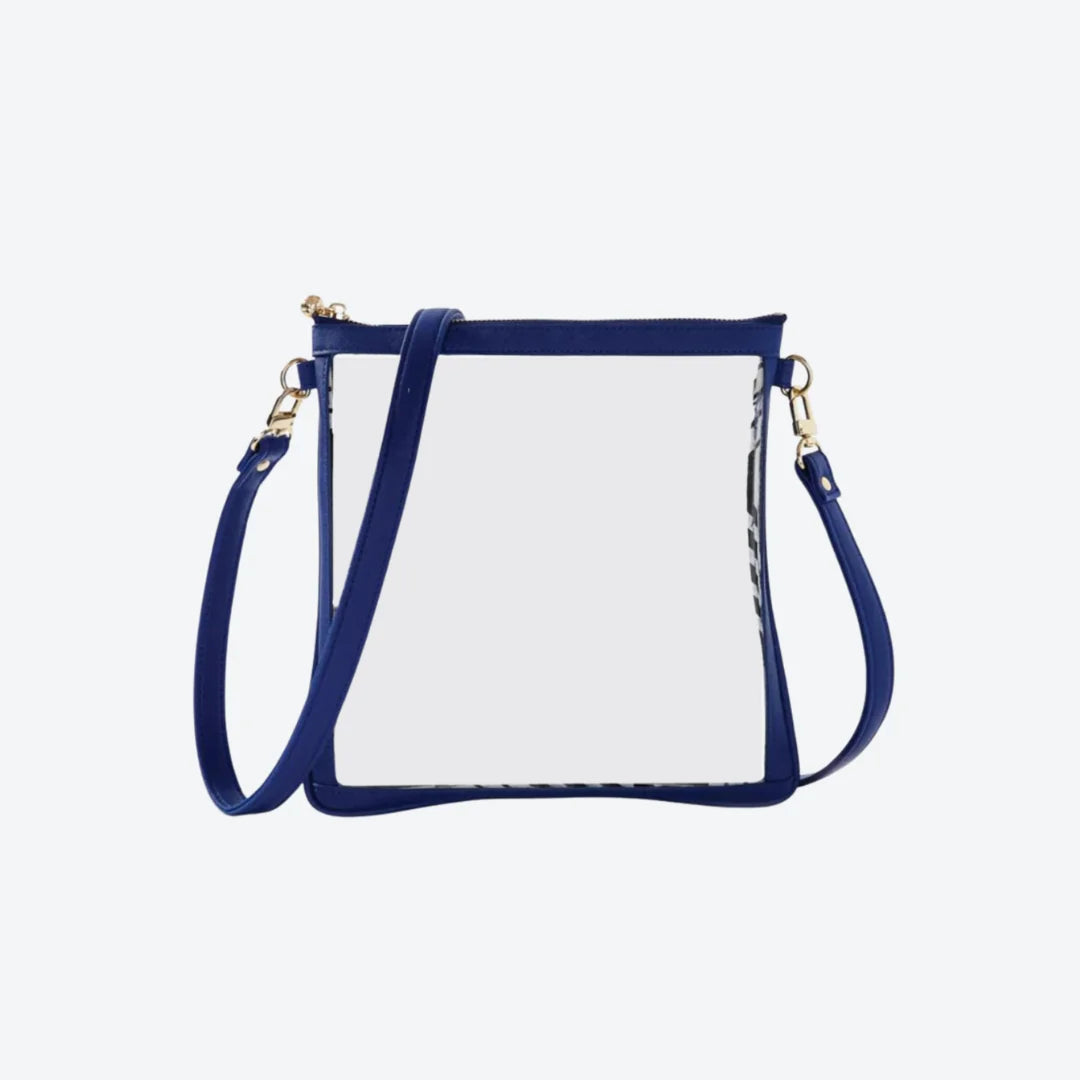 #6 Double Nudie Navy Crossbody, front view