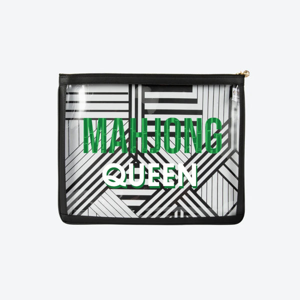 #8 Nudie Black Mahjong Queen Pouch, front view
