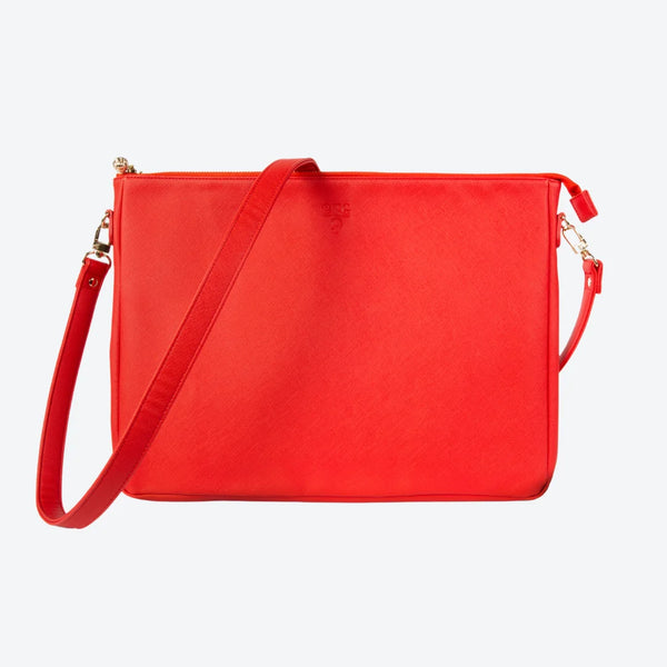Size #9 Orange Padded Crossbody Techie, front view