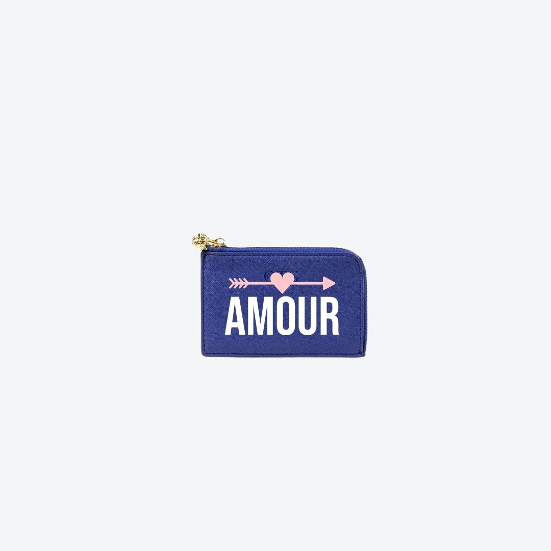 Card Case Navy Amour, front view