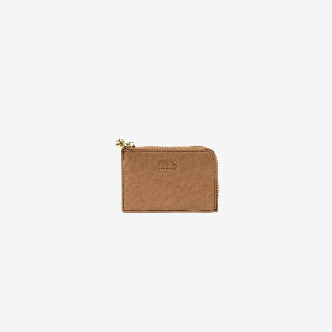 Card Case Tan, front view