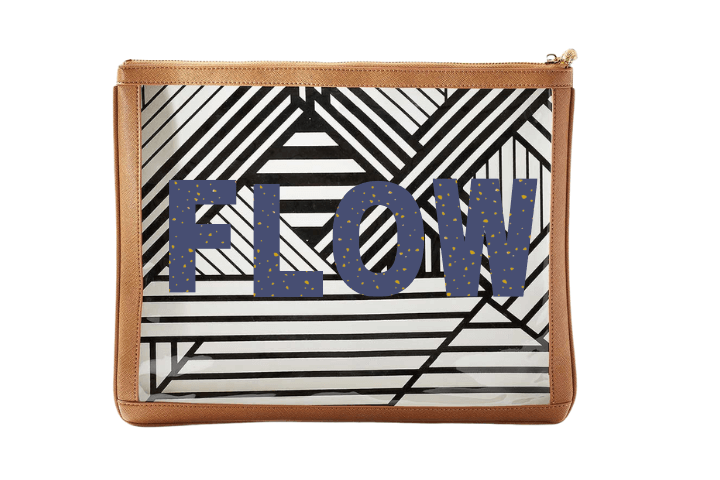 #8 Nudie Tan Flow Dot Pouch