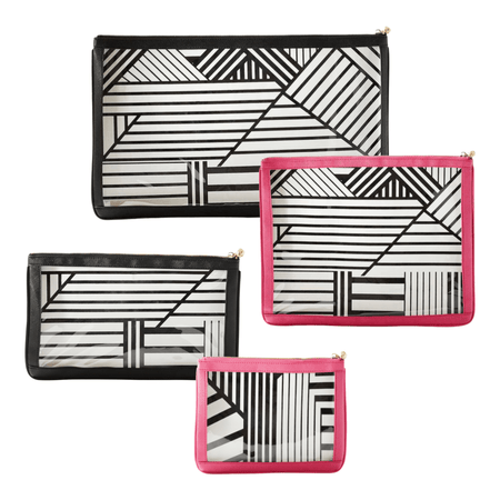 Travel Set | Nudie Hot Pink/Black | 4 Bags
