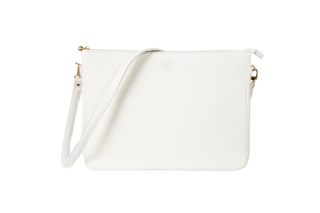 #9 White Padded Crossbody Techie