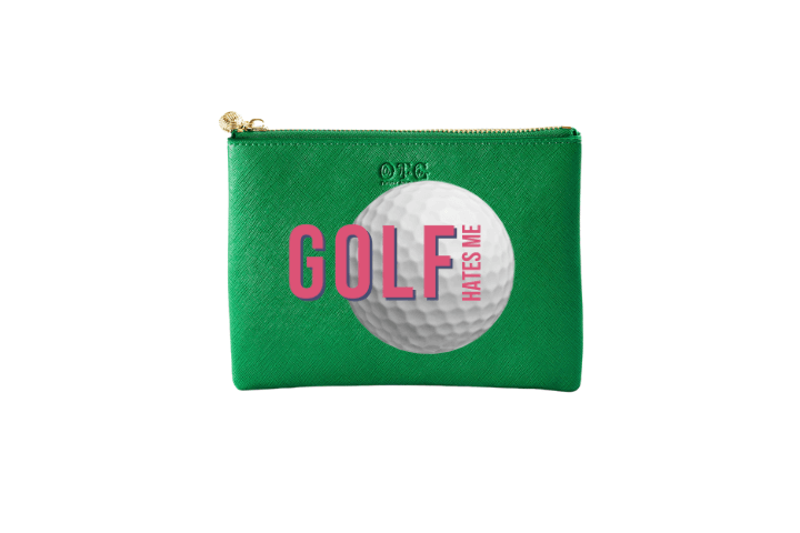 #2 Green Golf Hates Me Pouch