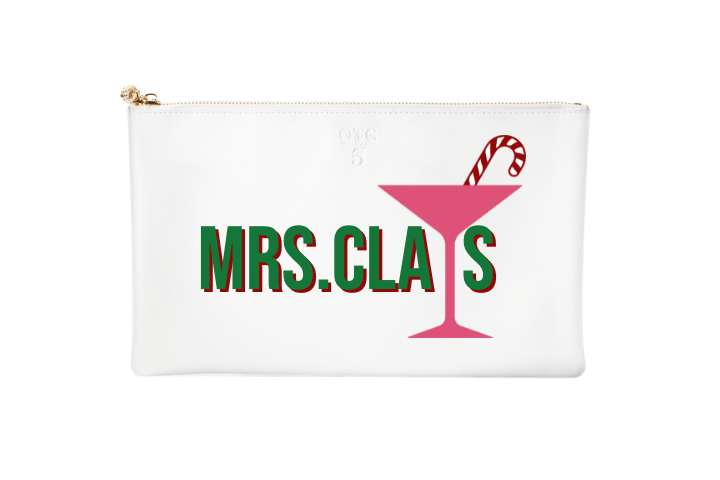 #5 White Mrs Claus Clutch