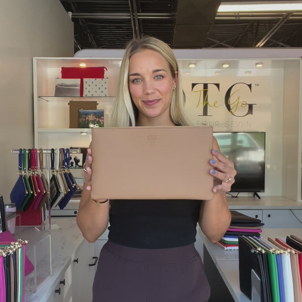 #5 Tan with Cheetah Initial