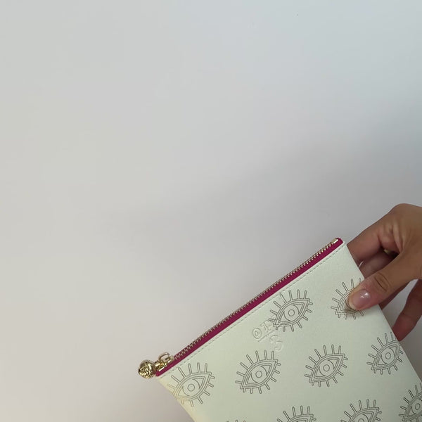 #3 Sabra Eye White Pouch