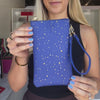 #1 Nicole Dot Navy Crossbody Wristlet